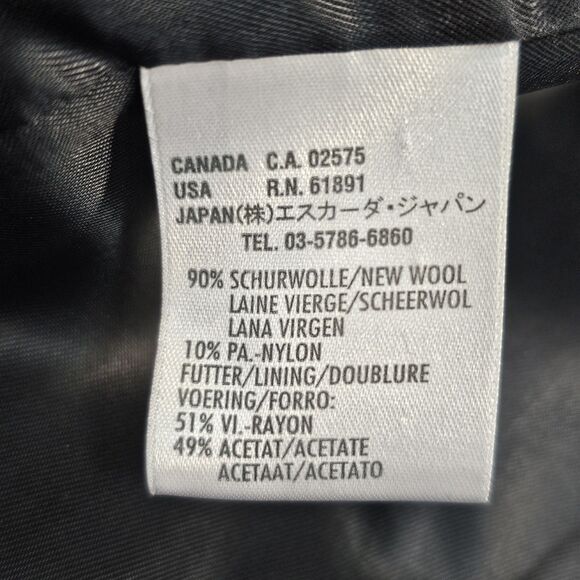 Escada Sport Black Wool Blend Double Breasted Peacoat Women’s Size 42 (L) - Picture 6 of 10